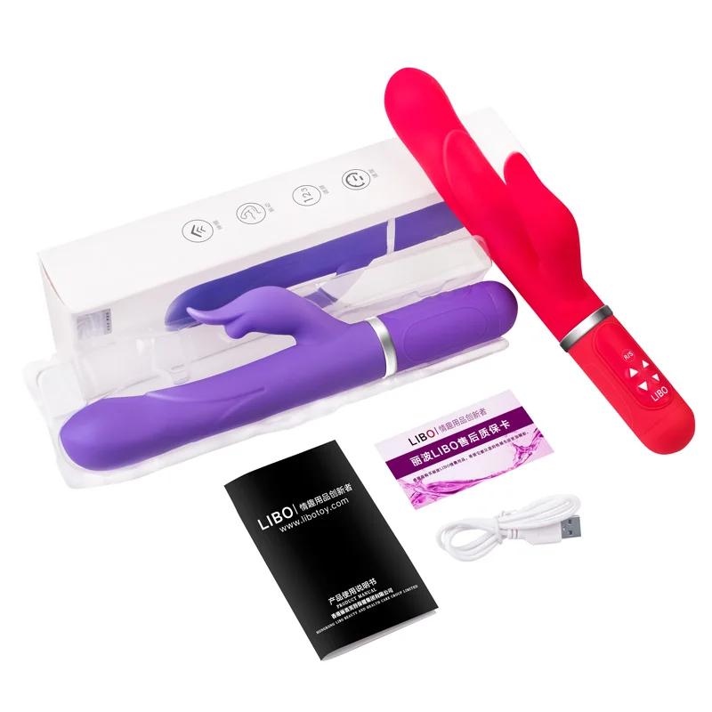 Женский Вибратор силиконовый шаровой стержень телескопический вращающийся