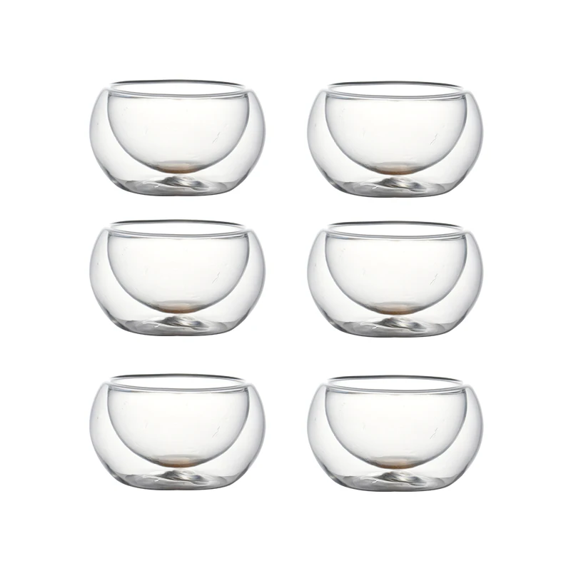 Набор из 6 термостойких чайных чашек боросиликатного волокна объемом 1 7 унций
