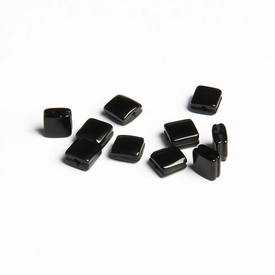 Black Agate Ailatu 8x8 мм натуральный тигровый глаз оникс и лазурит квадратный камень бусины для браслета ожерелье изысканные ювелирные изделия аксессуары - Цвет: Black Agate