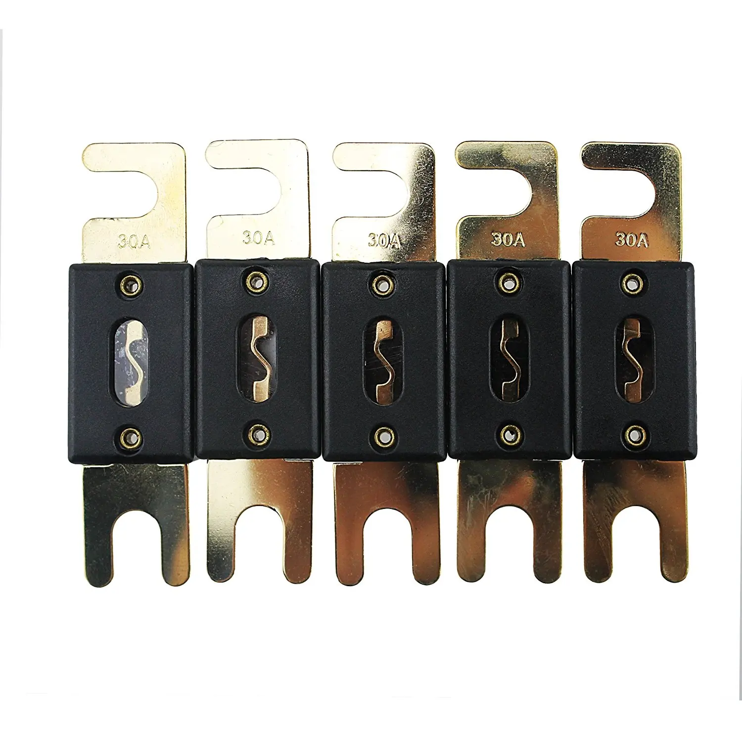 5 PCS ANL Fuses 30 Amp Gold Plated |
