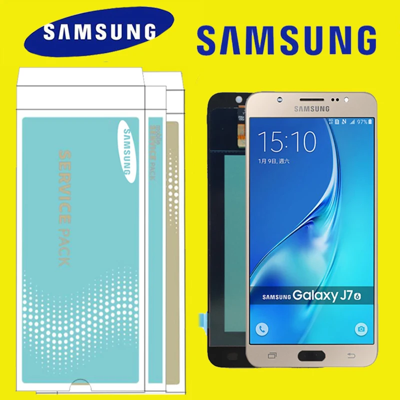 5 'ɺMOLED Оригинальный ЖК-дисплей для SAMSUNG Galaxy J7 2016 J710 J710F сенсорный экран с
