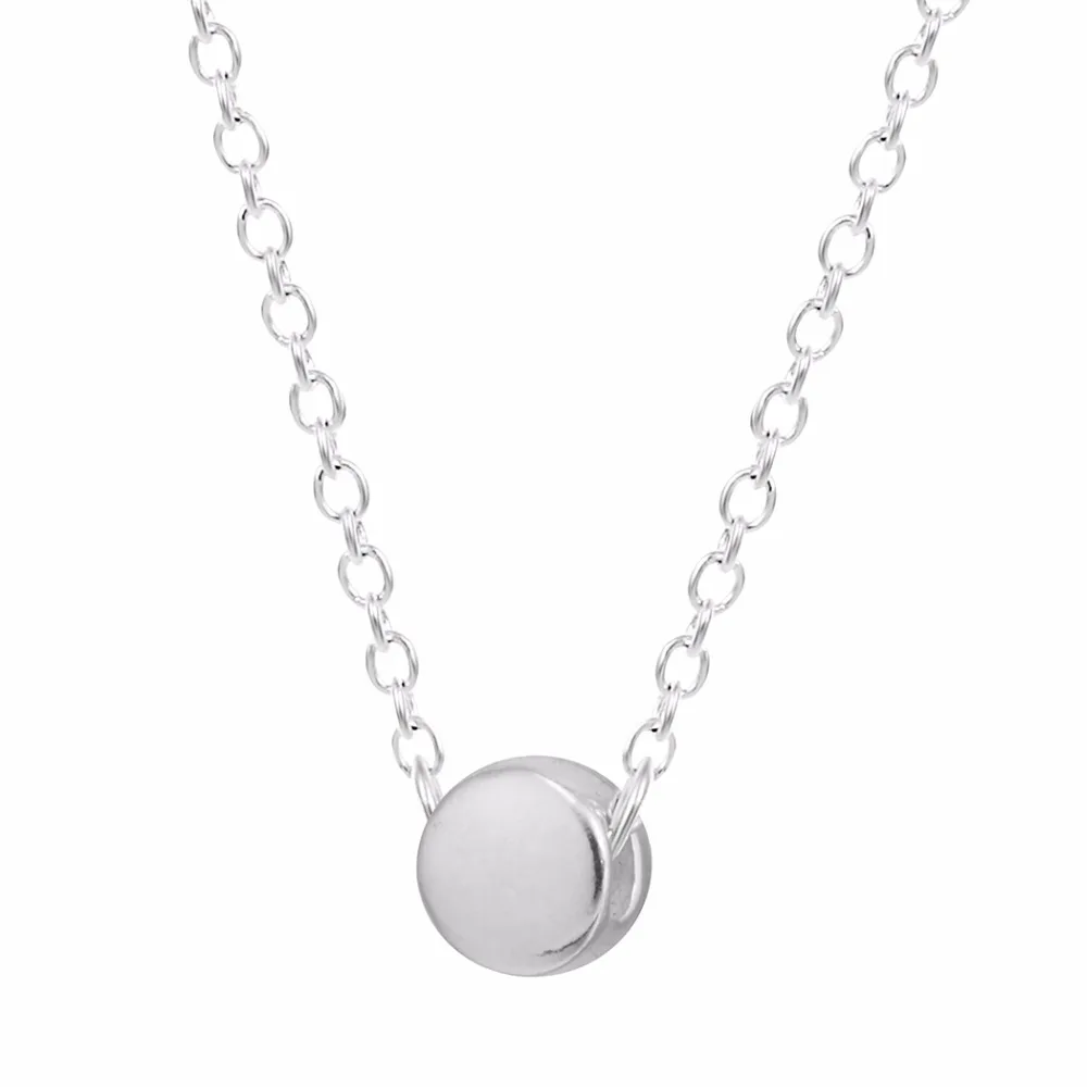 Kinitial Silver Color Girl Loves Round Bead Necklaces Pendants Circle Necklace for Women Bijoux Chain Statement | Украшения и