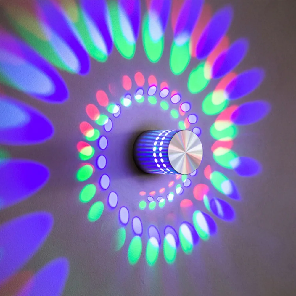 Светодиодный настенный светильник RGB современный встраиваемый 3 Вт цветные бра
