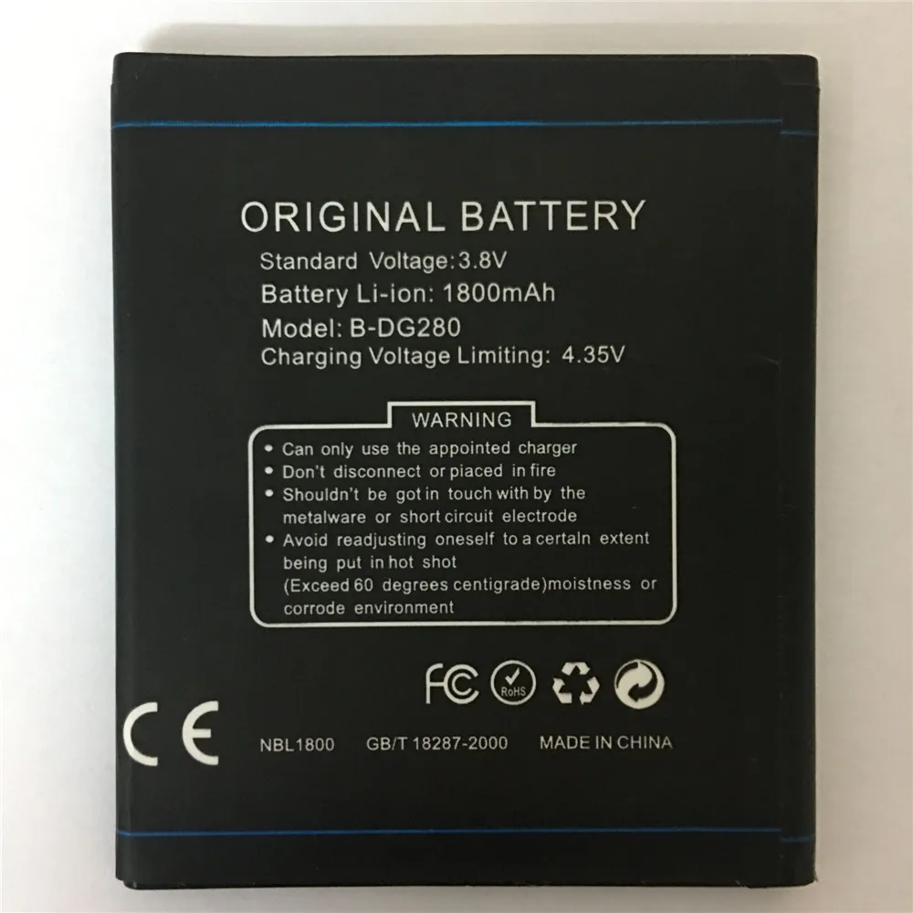 Для DOOGEE B DG280 аккумулятор 1800 мАч высокого качества LEO Batterie Bateria|Аккумуляторы для