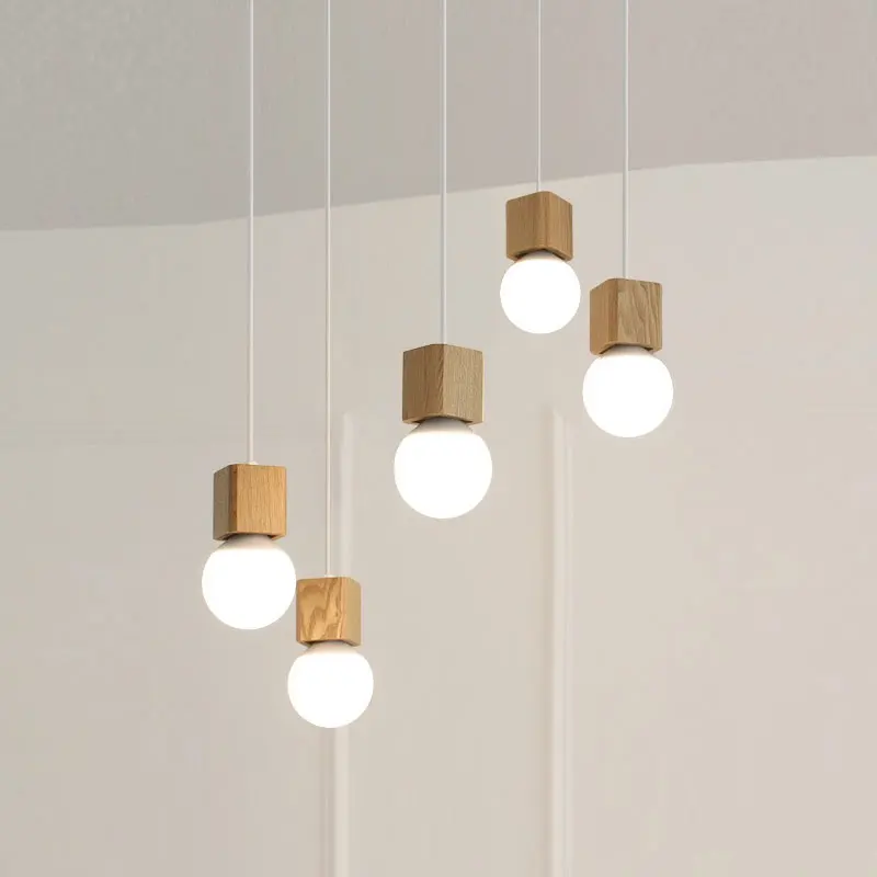 

Креативные деревянные подвесные светильники, Европейский потолочный светильник в стиле лофт, подвесные светильники для ресторана, столово...