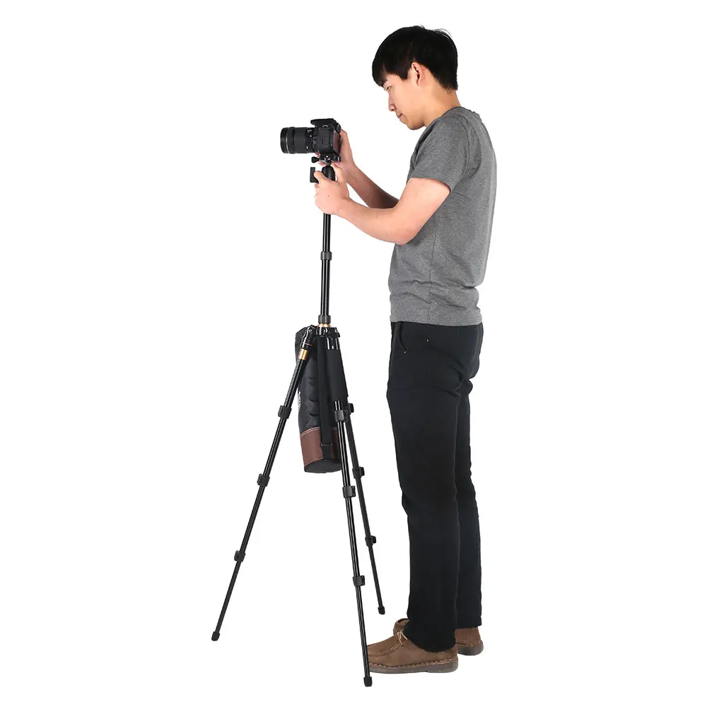 

Camera Tripod QZSD Q555 Aluminium Alloy Camera Video Monopod Professional Extendable Tripod With Quick Release Plate Stand