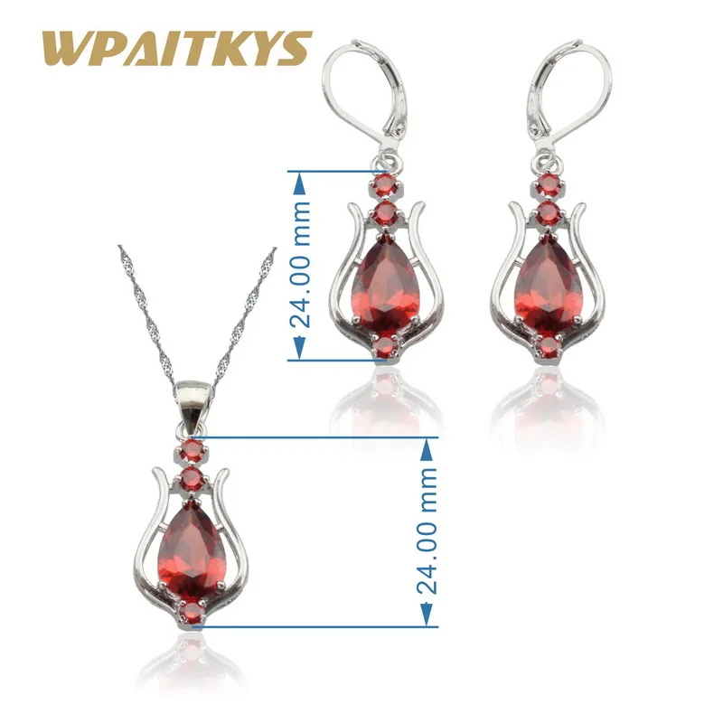 Женский комплект украшений WPAITKYS из длинных подвесок и сережек капель