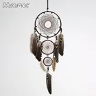 Большой многоциклический Ловец снов ручной работы Ловец снов сетка с перьями украшение для дома и свадьбы аморо087