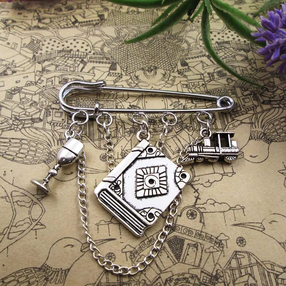 Волшебная амулет брошь булавка для килт Золотой snitch сумка со значком экспресс