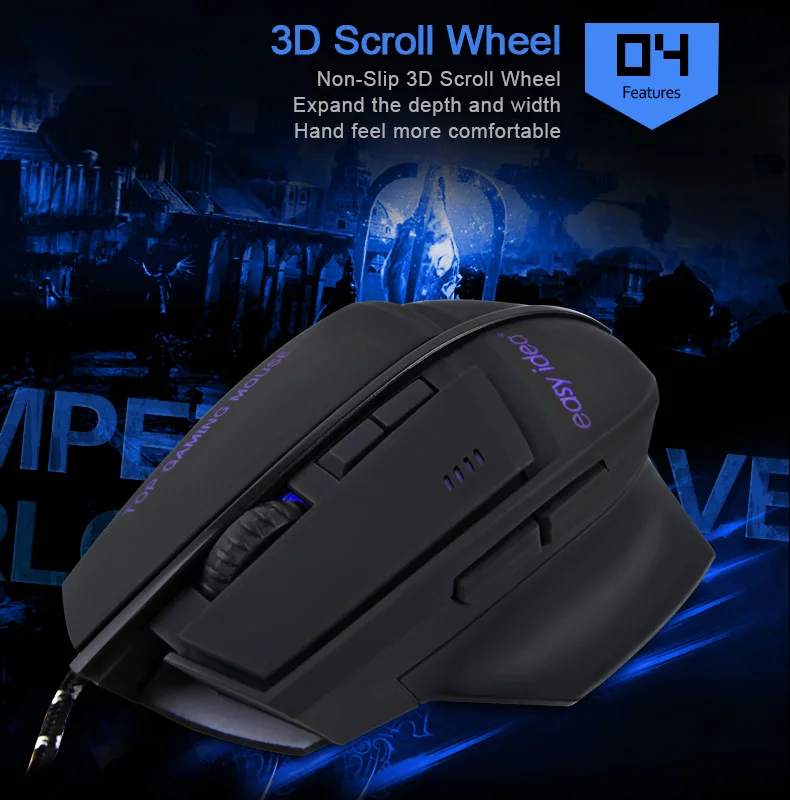 Игровая мышь iMice, Проводная компьютерная мышь, геймер, USB мышь для ПК, ноутбука, оптическая, 7 кнопок, светодиодный, Mause, 5500 dpi, эргономичная игровая мышь