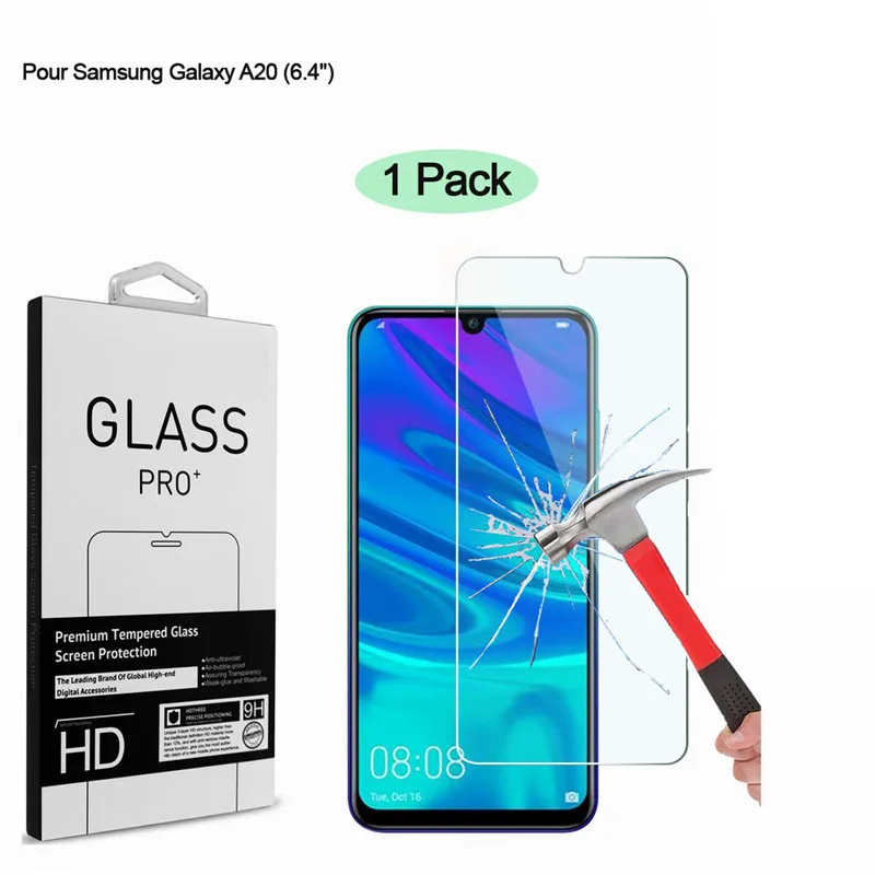 Для Samsung Galaxy A20 закаленное стекло прозрачная HD защитная пленка для экрана против