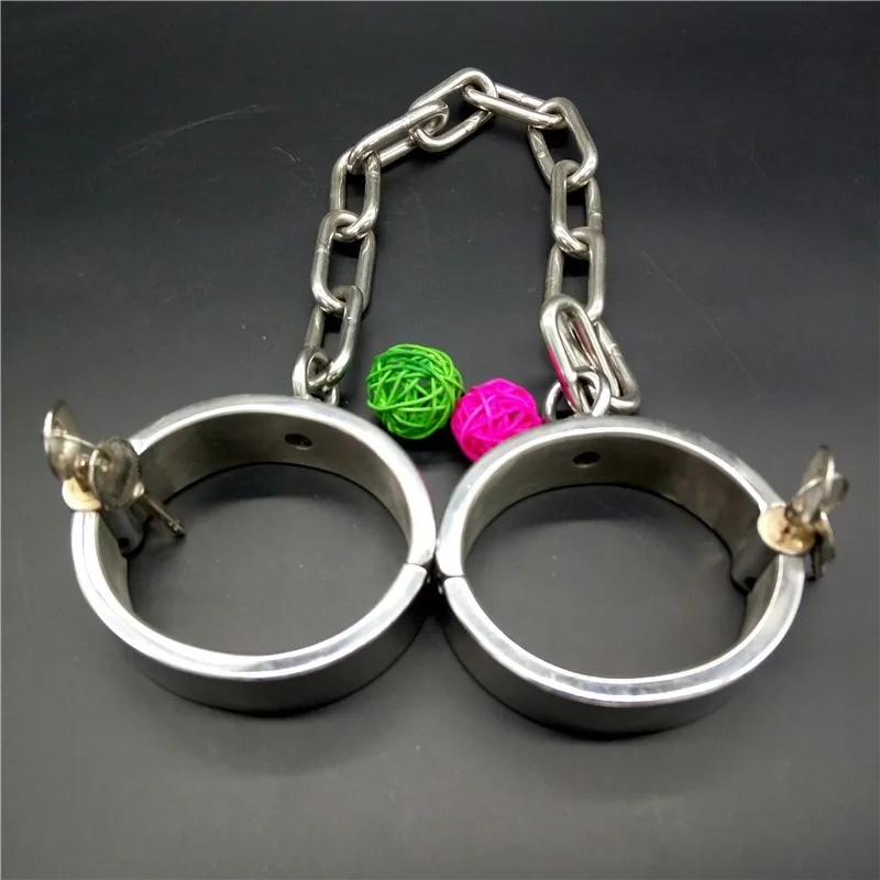 Овальные тяжелые манжеты из нержавеющей стали мужские/женские ограничители для