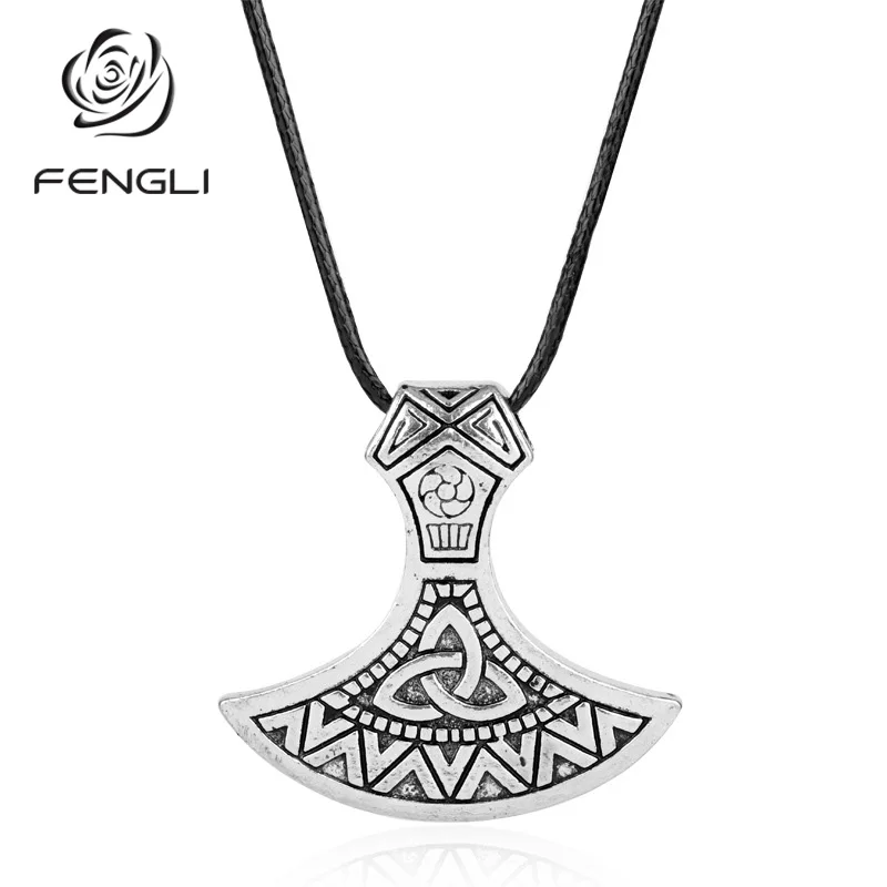 Винтажное славянское мужское ожерелье FENGLI античное серебряное в стиле хип-хоп с