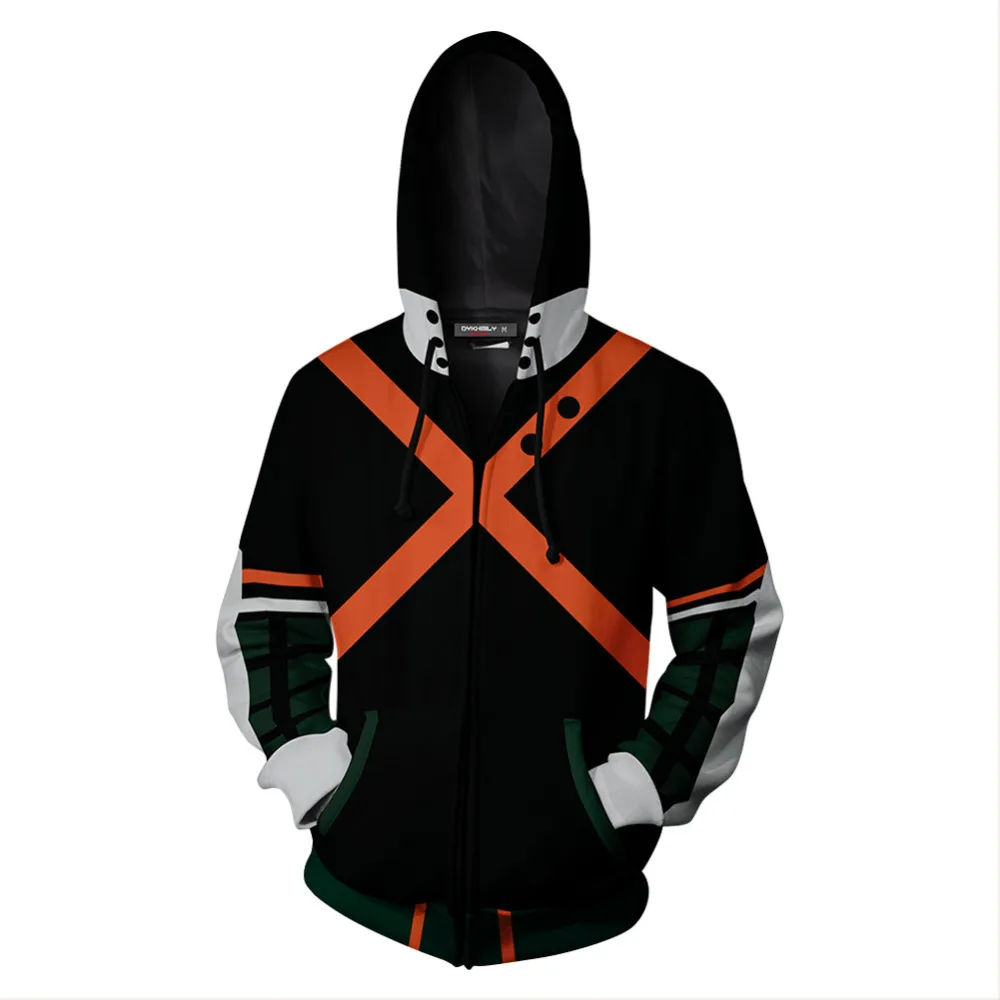 Мой герой Академии Boku Герой Толстовка Bakugo костюм кацуки для косплея свитер с