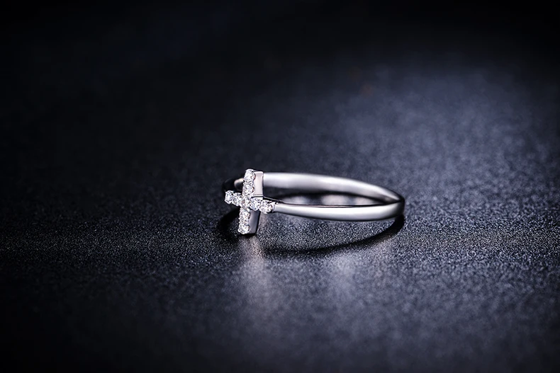 Кольцо ZOCAI в форме Креста натуральное бриллиантовое кольцо 0 05 карата из