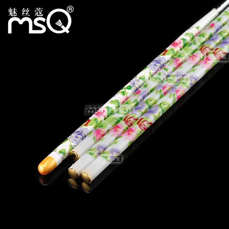 Flower Prints 4 Pcs Dotting Tools Set Women's Fashion Acrylic Draw Pencils Nail Pen Brush Care Kits Art For Beauty Selling | Красота и