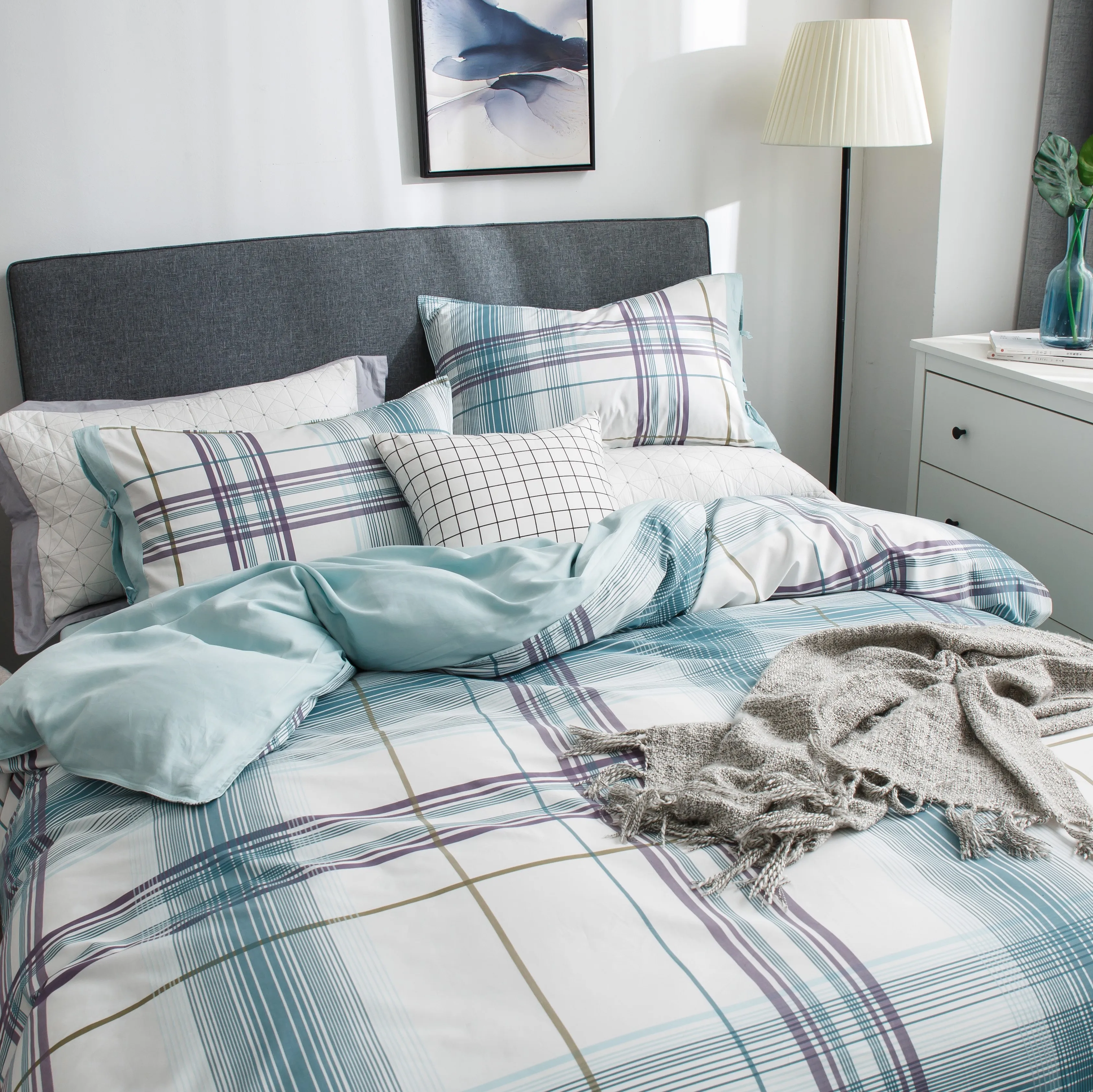4pcs Bedding Set Bed Linen Duvet Cover Quilt Pillowcase Bedclothes Sheet ComforterHome Simple style Decorative | Дом и сад