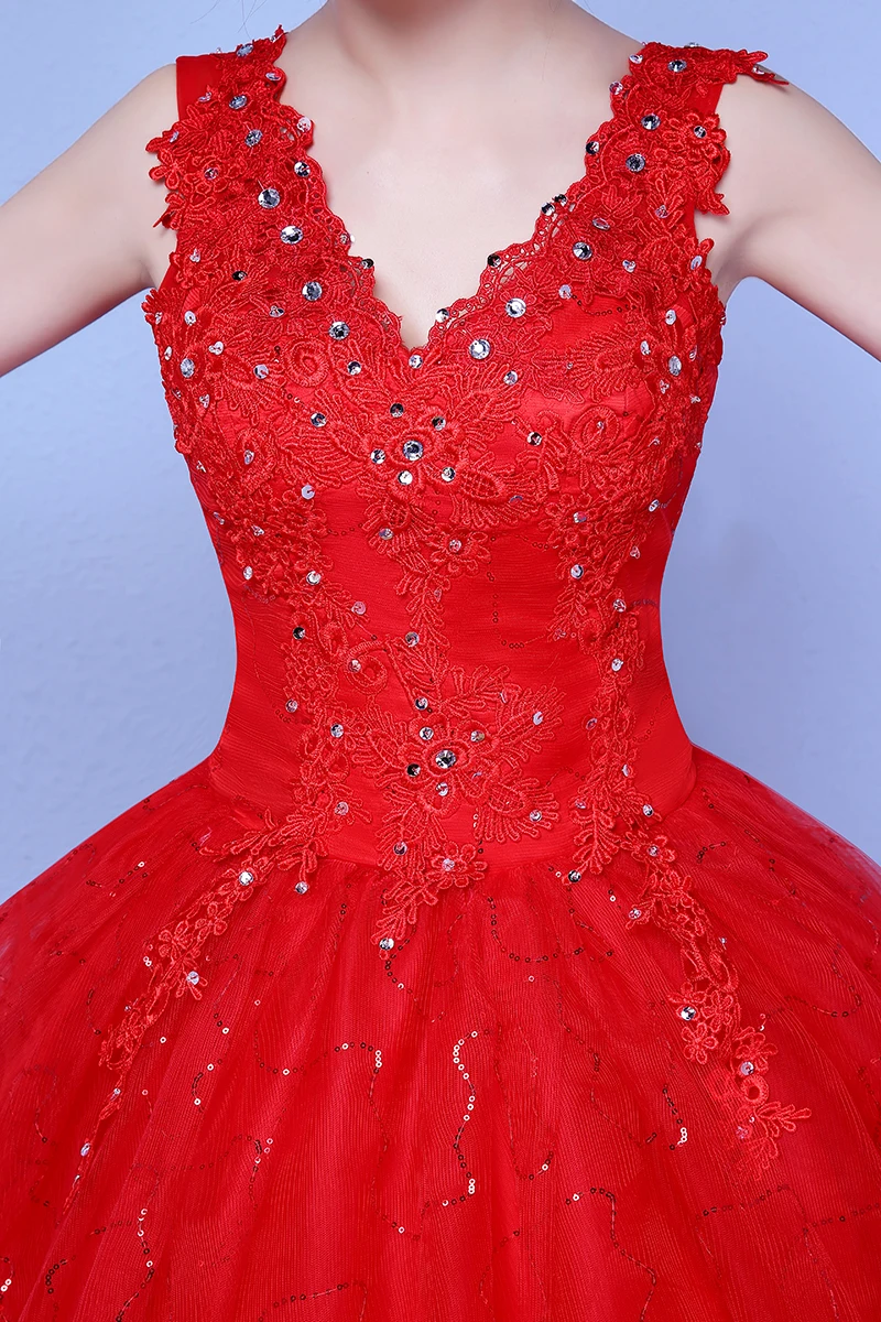 Женское свадебное платье с кружевной аппликацией белое или красное кружевное