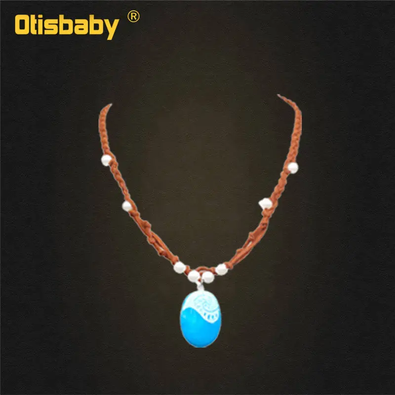 Moana Necklace Осень, рождественские вечерние платья для девочек, жилет и юбка, комплект одежды, пляжное платье, Fantasia Moana Infantil Moana, парик, ожерелье - Цвет: Moana Necklace
