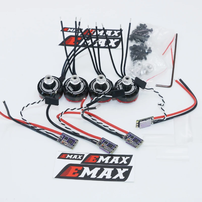 4 компл./лот EMAX RS2205S 2300KV RaceSpec бесщеточный двигатель с пулей 30A ESC для DIY мини-Дрон QAVR250 Квадрокоптер