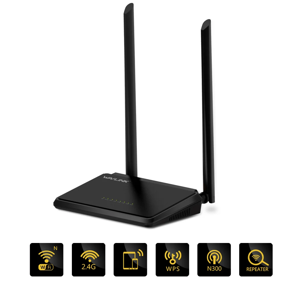 Wavlink N300 300 Мбит мини дома Беспроводной Wi Fi роутера 5dBi 2 4 г внешних антенн Кнопка WPS
