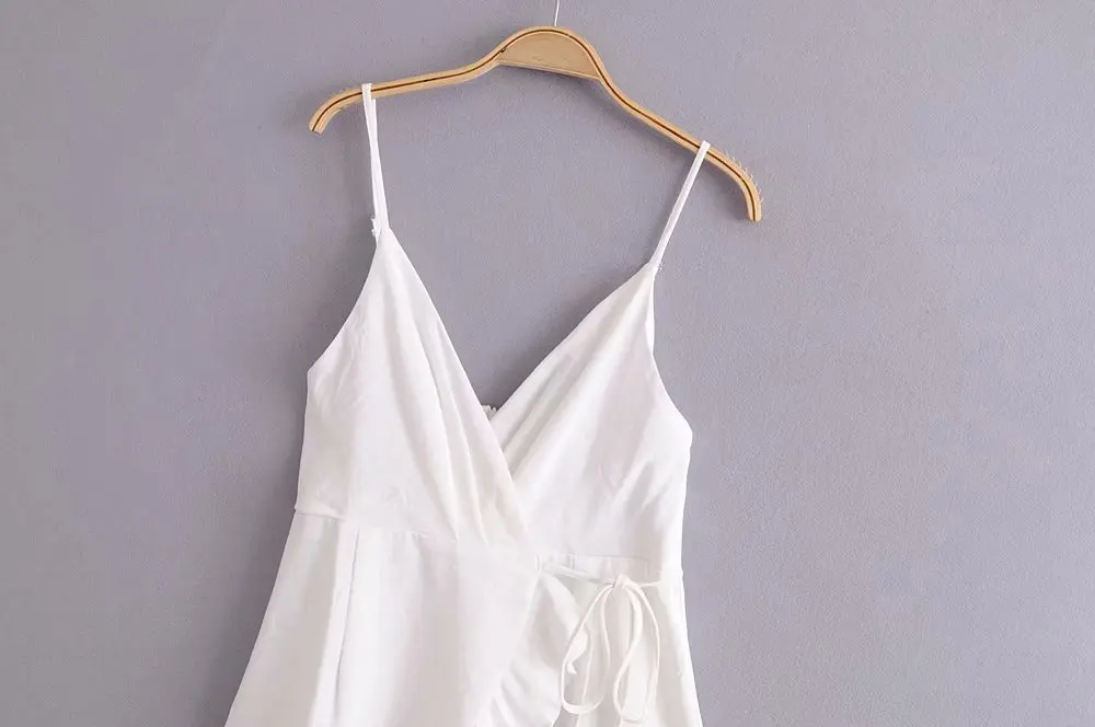 Обёрточная бумага Cami Playsuit Для женщин Волан Для женщин ремень комбинезон