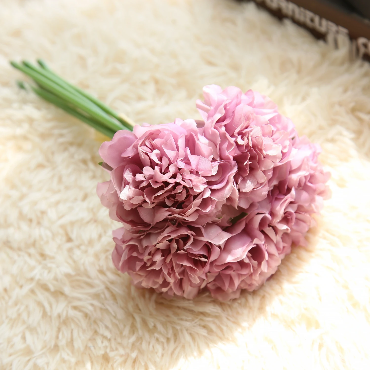 1 бунш Шелковый искусственный цветок фиолетовый пион свадебные праздничные