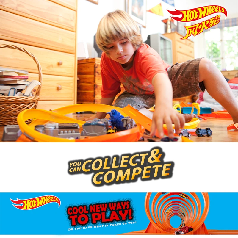 Hot Wheels гоночный автомобиль 3 стиля набор легкий стиль высокая скорость соревнования автомобиль Hotwheels трек игрушка детский день подарок для ребенка модель BGJ08
