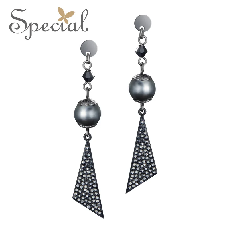 

Special Fashion Crystal Long Earrings Bohemian Rhinestones Drop Earrings Ear Pins Pearl Jewelry Gifts for Women S1711E