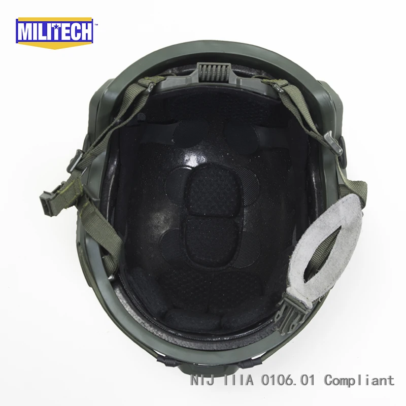 MILITECH Оливер Drab OD Deluxe NIJ IIIA БЫСТРО Пуленепробиваемый Шлем и козырек Набор Дело