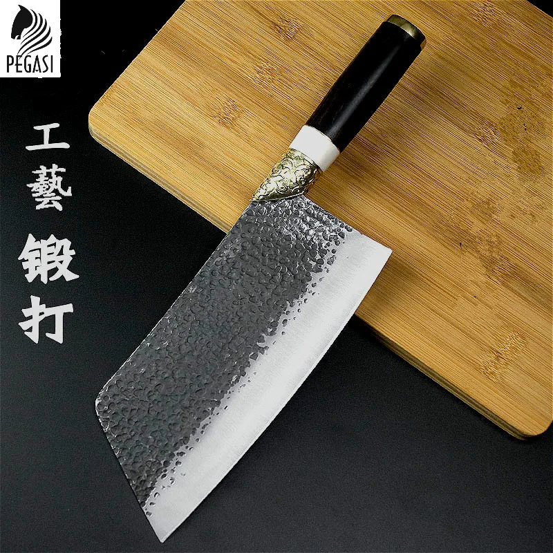 Пегаси из нержавеющей стали, ковка, разделочный нож, кухонный, для домашнего использования, нож для резьбы, Ручная ковка, разделочный нож, поварской нож