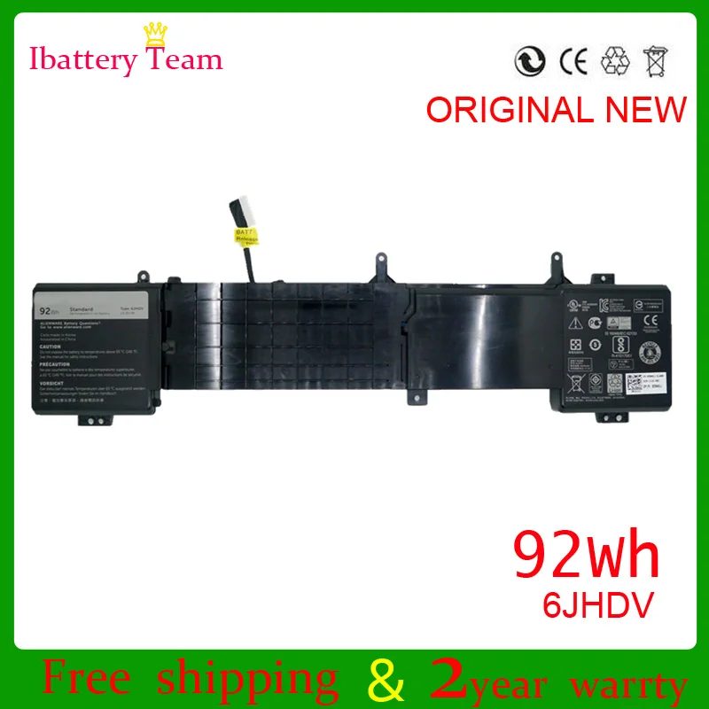 Подлинная батарея 6jhdv для DELL Alienware 17 R2 6JHDV ALW17ER-4838 ALW17ED-4738 ALW17ED-2728 14 8 V 92Wh | Компьютеры