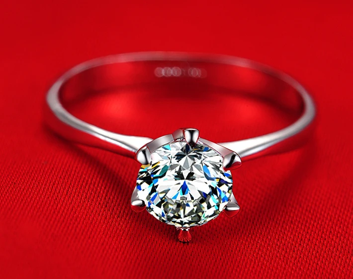 Новое популярное классическое обручальное кольцо 6 когтей ААА сердечки и стрелы