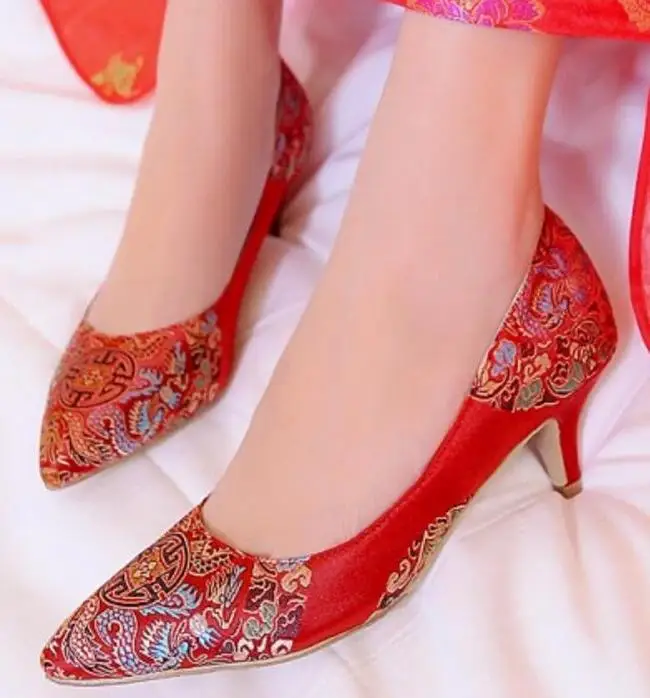 Chaussure Femme Элегантные свадебные женские туфли с вышивкой Zapatos Mujer Женские осенние