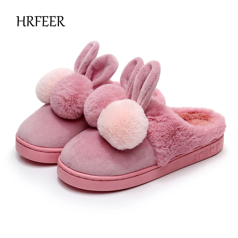 HRFEER/Женская обувь женские тапочки с кроличьим мехом женская Modis Scarpe Donna Tenis Feminino