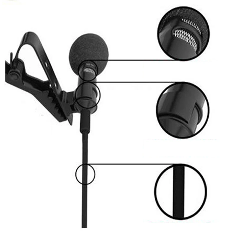 SENDEM B70 Mini Portable karaoke microphone for phone computer Clip-on Lapel Lavalier Microphone Condenser with Mic 3.5mm plug |