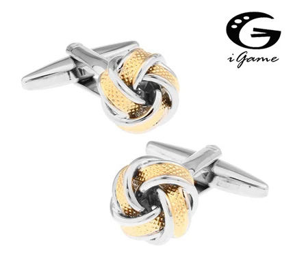 

iGame Fashion Cuff Links Designer Metal Knot Design Quality Brass Material Free Shipping