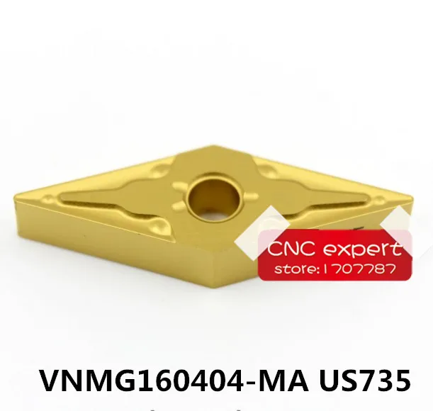 10 шт. режущее лезвие с ЧПУ поворотная лопасть US735/VNMG160404 MA US735 подходит для MVJNR/MVQNR