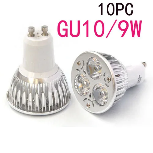 GU10 Dimmable 9W 60Degree CREE Ultra Bright Round AC85-265v LED COB Spot Light Bulbs L07 Free Shipping+Tracking Number | Лампы и