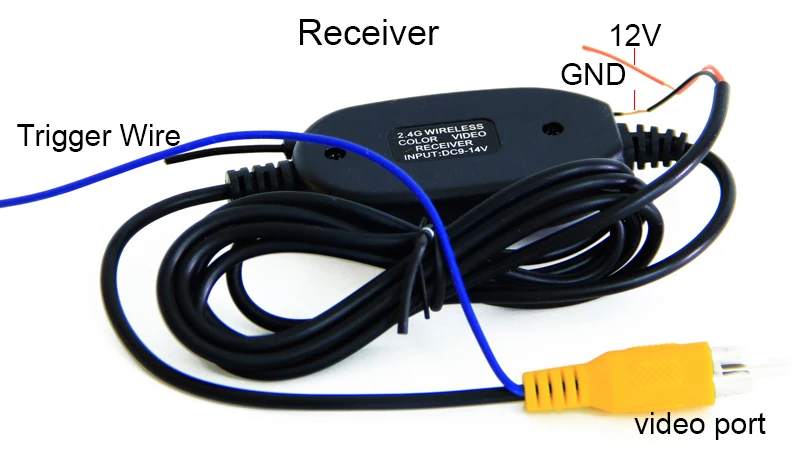 BigBigRoad 2,4G беспроводной RCA видео FM комплект передатчика с триггерной проволокой для автомобильного монитора заднего вида резервная камера заднего вида