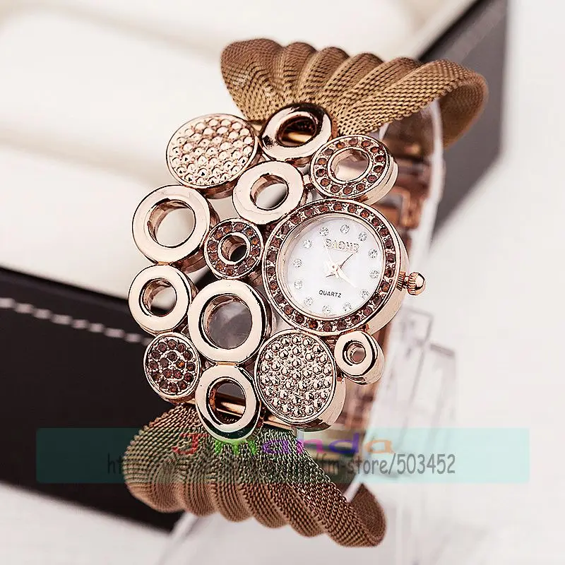 50 шт./лот специальный циферблат часы с сетчатым ремешком дизайнерский браслет