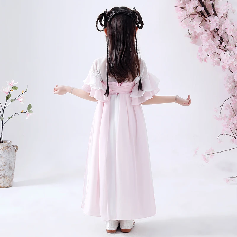 Hanfu/костюмы для девочек; Китайская древняя и традиционная одежда; детское платье для выступлений в народном китайском стиле; костюмы Hanfu; DQL565