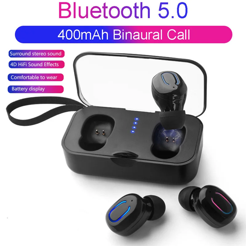 TI8S Bluetooth 5,0 наушники Беспроводной наушники TWS Bluetooth наушники мини Erabuds 3D стерео гарнитура с микрофоном зарядным устройст
