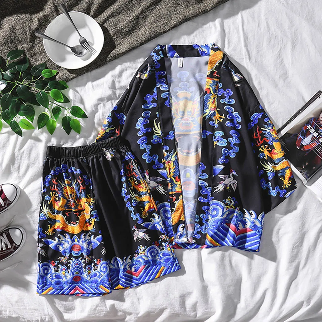 Fashion Lovers Individuality Print Top Blouse Kimono Hot Spring Clothing 2019 Best Selling Products T Shirt May24 | Мужская одежда