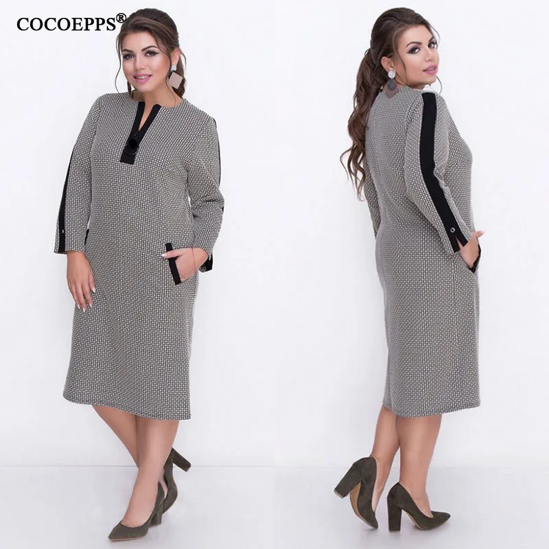CACNCUT 5XL 6XL весеннее женское платье большого размера зимнее Повседневное платье с принтом большого размера на молнии Большие размеры s элегантные вечерние женские платья