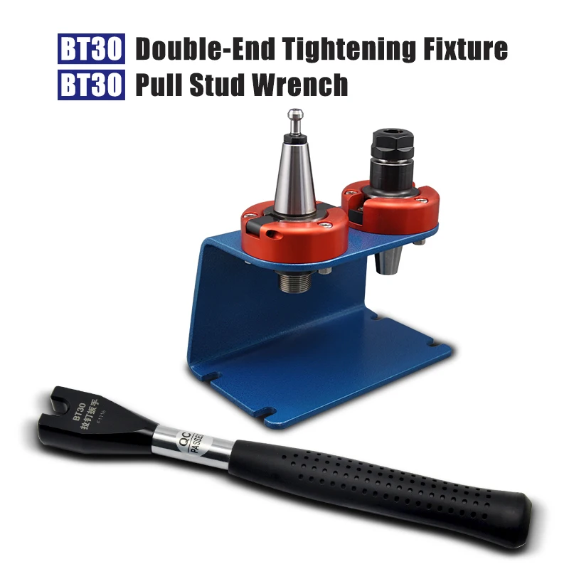1pcs BT30 tool holder double-end tightening fixture+1pcs pull stud wrench | Инструменты