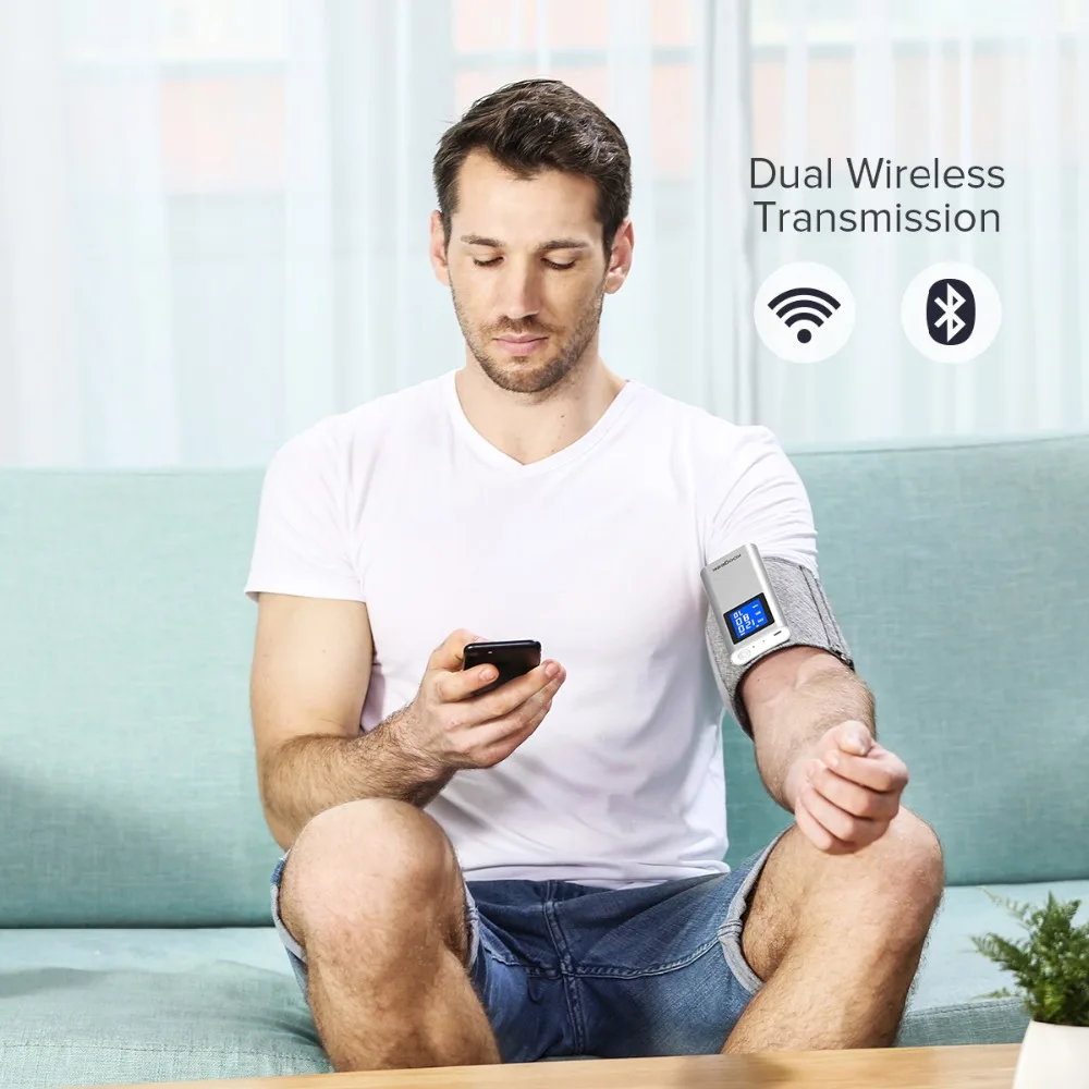 Koogeek FDA умный монитор артериального давления на руку Wifi Bluetooth Сфигмоманометр перезаряжаемый большой ЖК-экран для iOS Android
