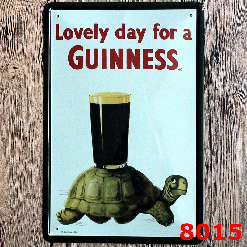 Постер My goodity Guiness с металлическими рисунками черный цвет красивая брендовая