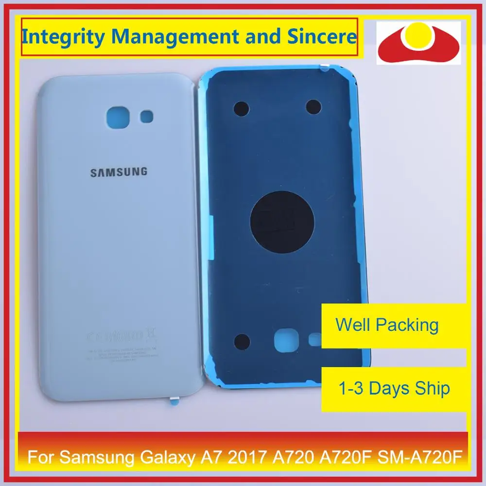 Оригинальный Для Samsung Galaxy A7 2017 A720 A720F SM корпус батарейный отсек задняя крышка