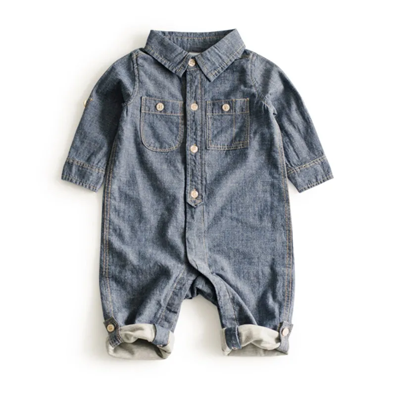 Fashion jeans Одежда с капюшоном для маленьких мальчиков от 3 до 24 месяцев синий джинсовый комбинезон для маленьких мальчиков, одежда для новорожденных комбинезон в виде жирафа, топ, Roupas, модный детский комбинезон - Цвет: Fashion jeans